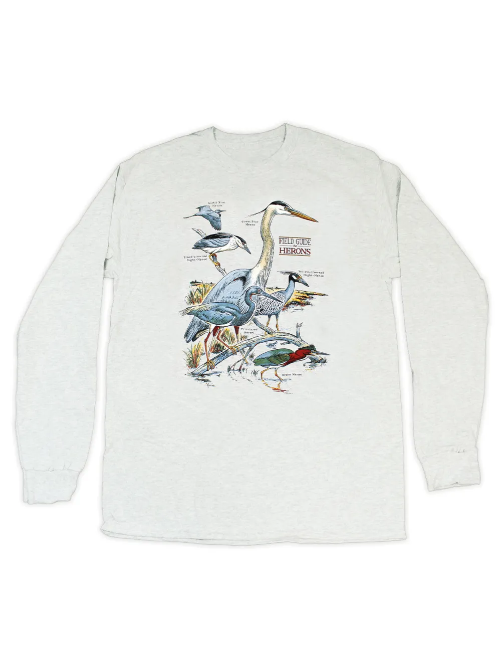 Bird Print Round Neck Long Sleeved Women's Top