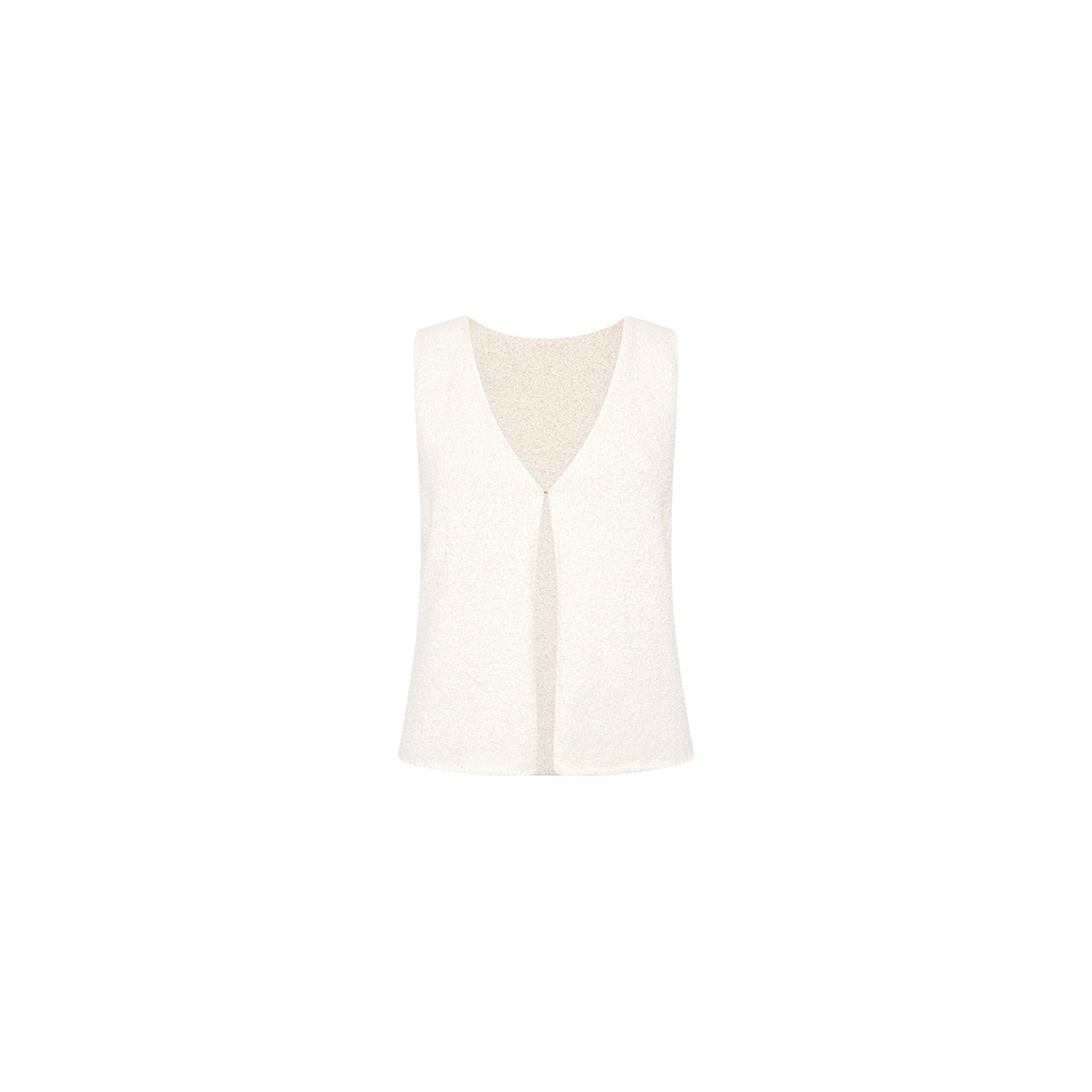 OPEN KNIT VEST - WHITE