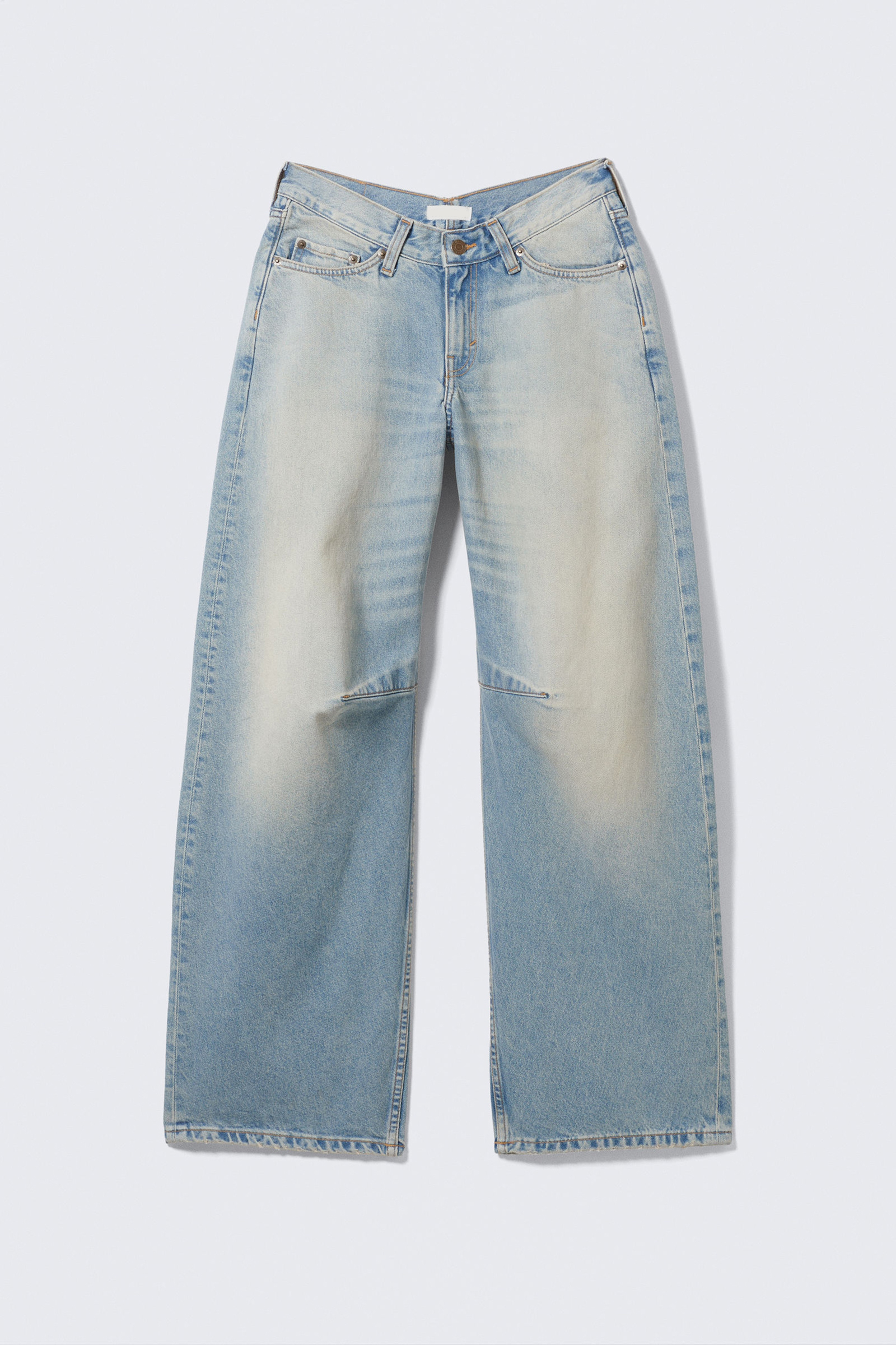 Pocketed Barrel Leg Jeans