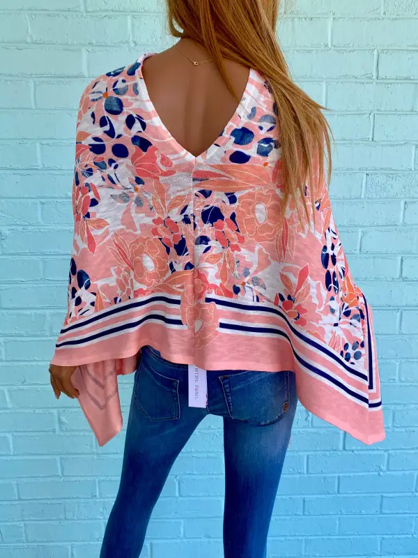Easy Drape Poncho Top