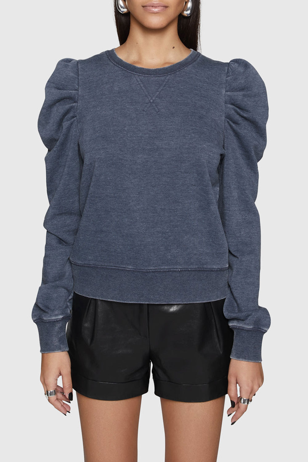 Indigo Acid Wash Sweatshirt