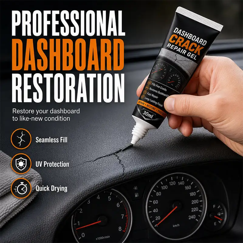 Leather plastic cracking repair agent
