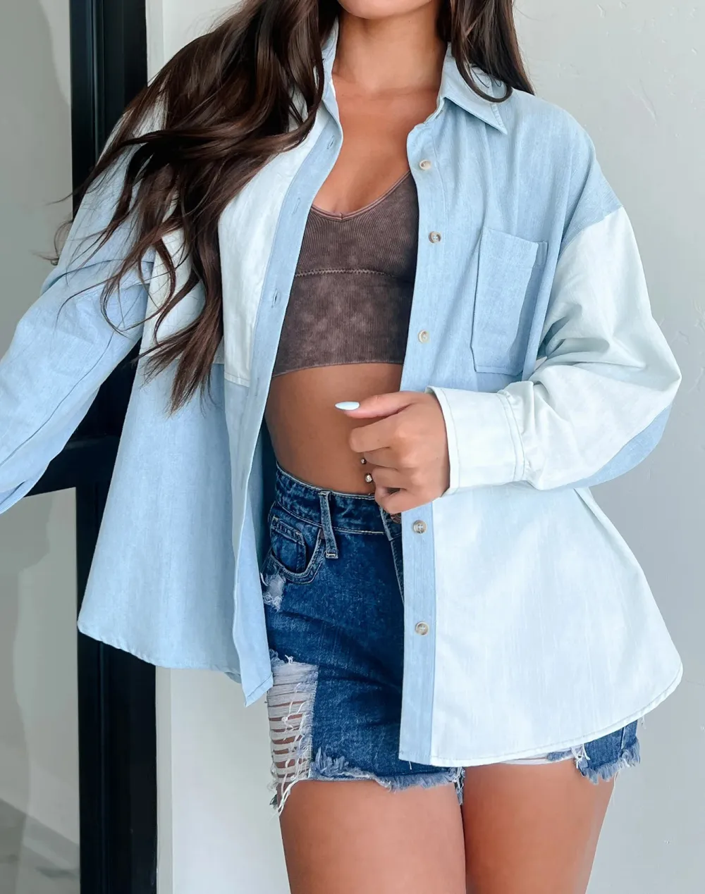 Oversized Colorblock Shirt