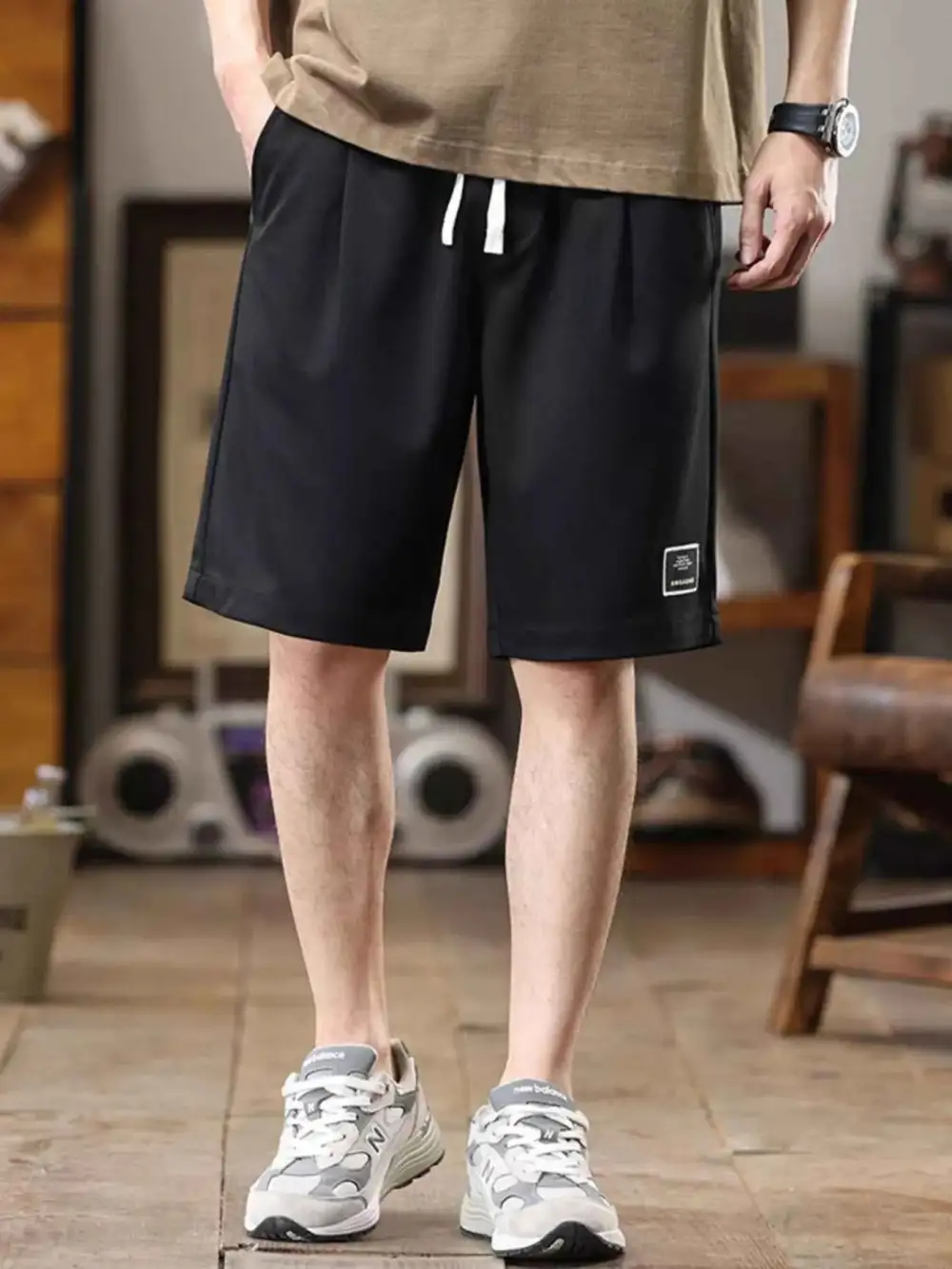 Casual Loose-Fit Drawstring Shorts