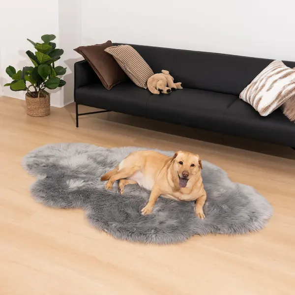 Fashion Cloud Shaped Long Plush Pet Mat