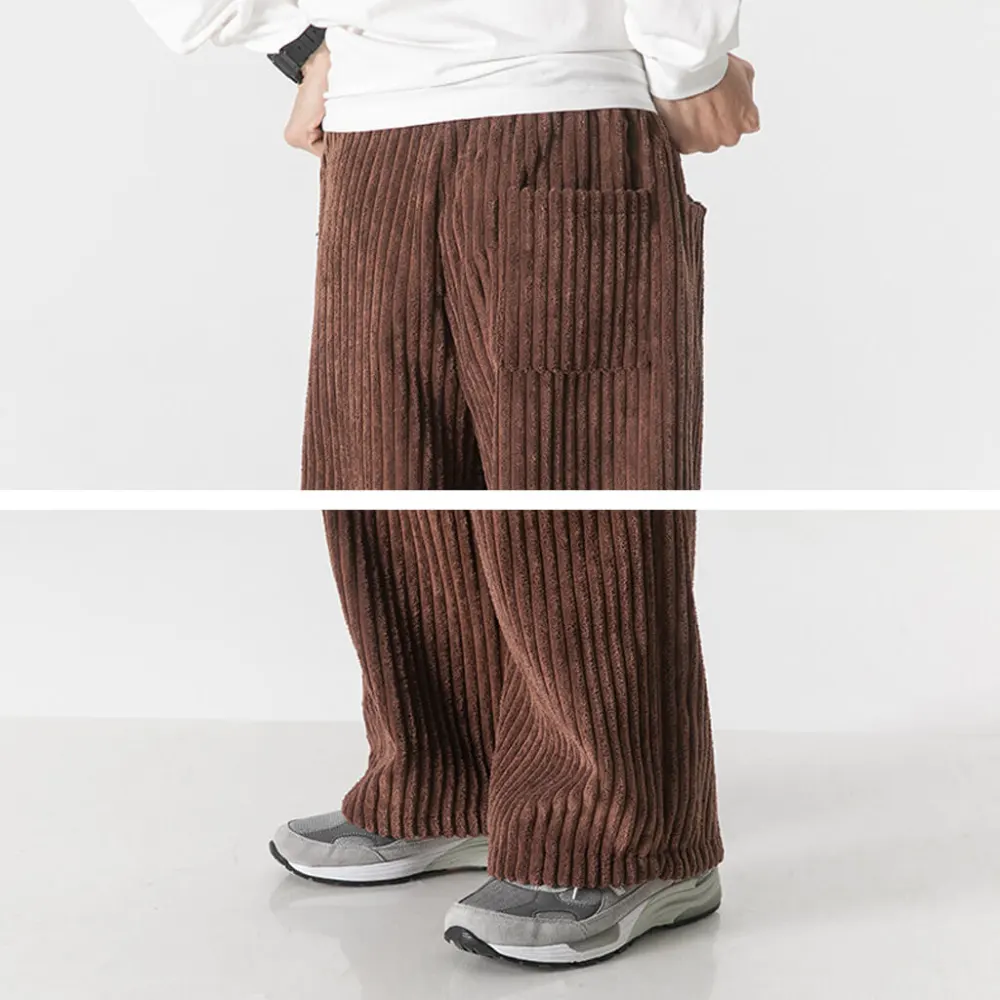 Textured Corduroy Wide Pants