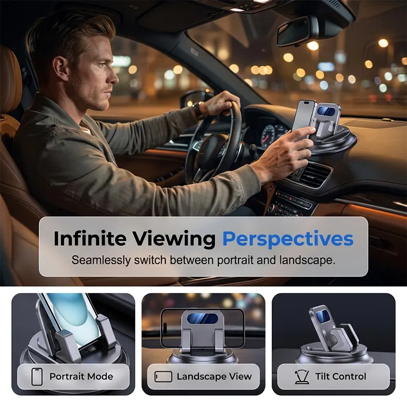 📱 Rotating Dashboard Car Phone Holder – 360° Adjustable & Anti-Slip – Hands-Free Phone Mount 🛡️