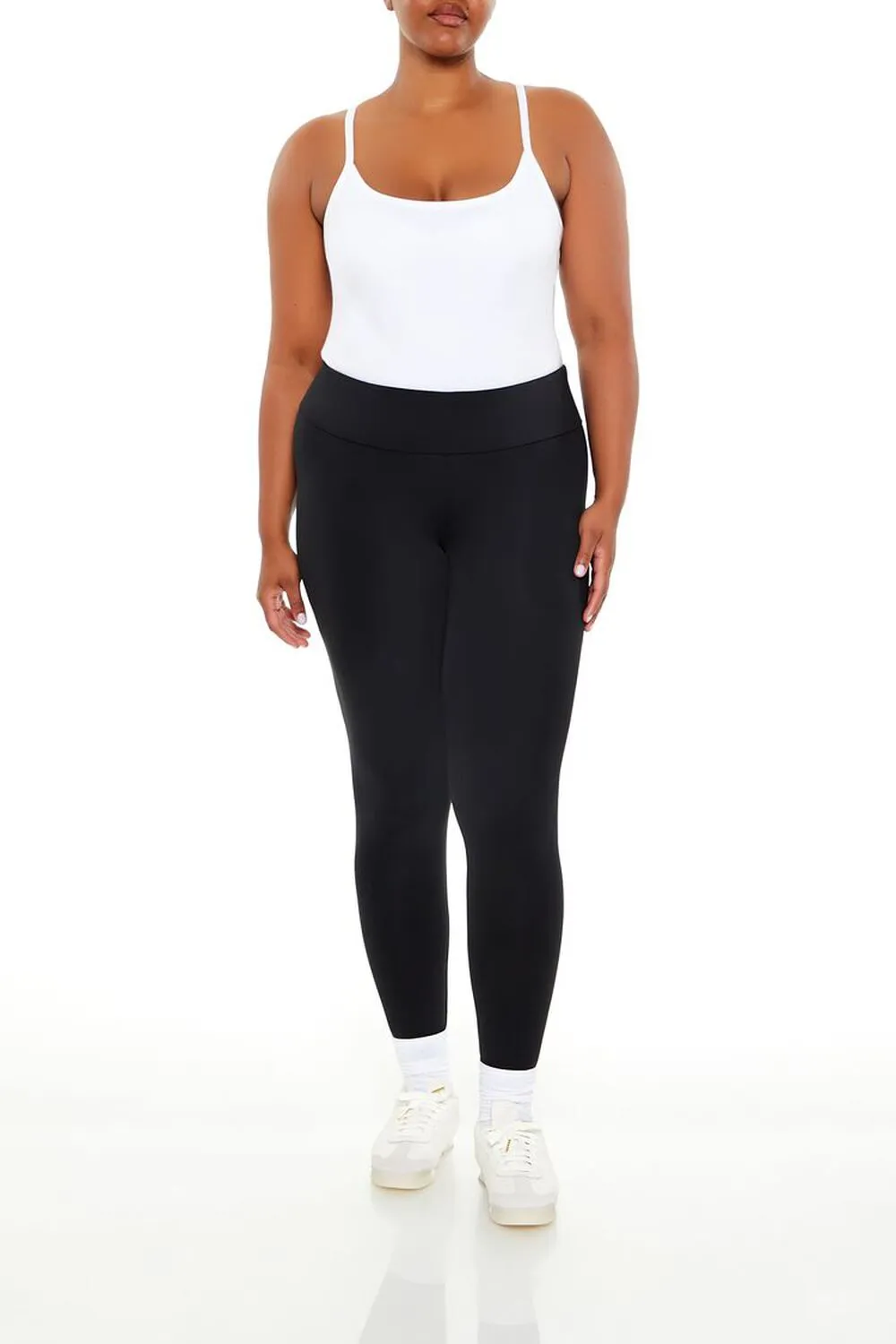 Plus Size Contour Sculpt Mid-Rise Leggings