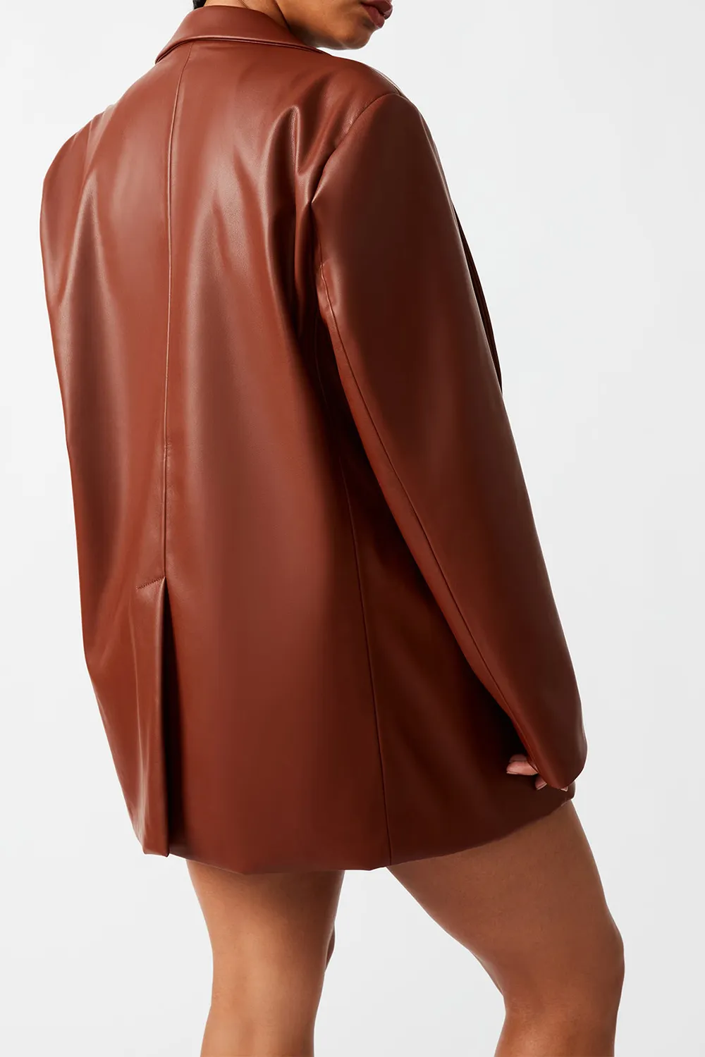 LONG SLEEVE BLAZER COGNAC