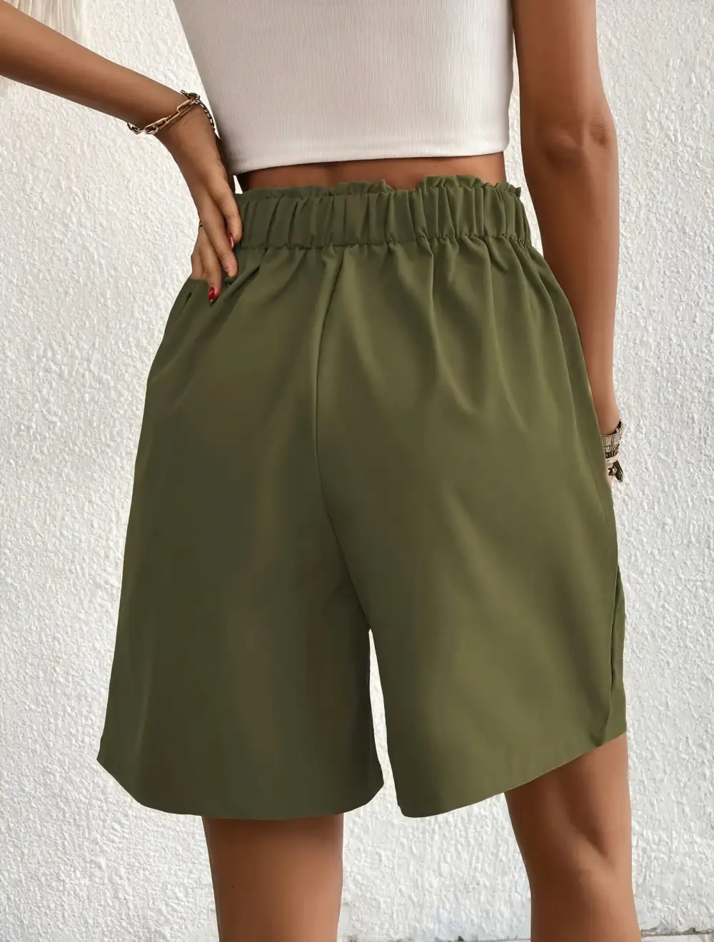 High Waisted Cargo Shorts
