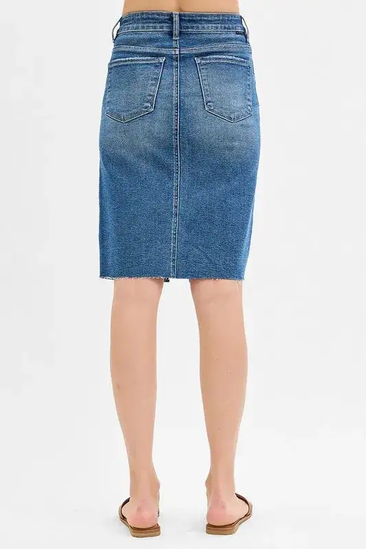Side Slit Risen Skirt