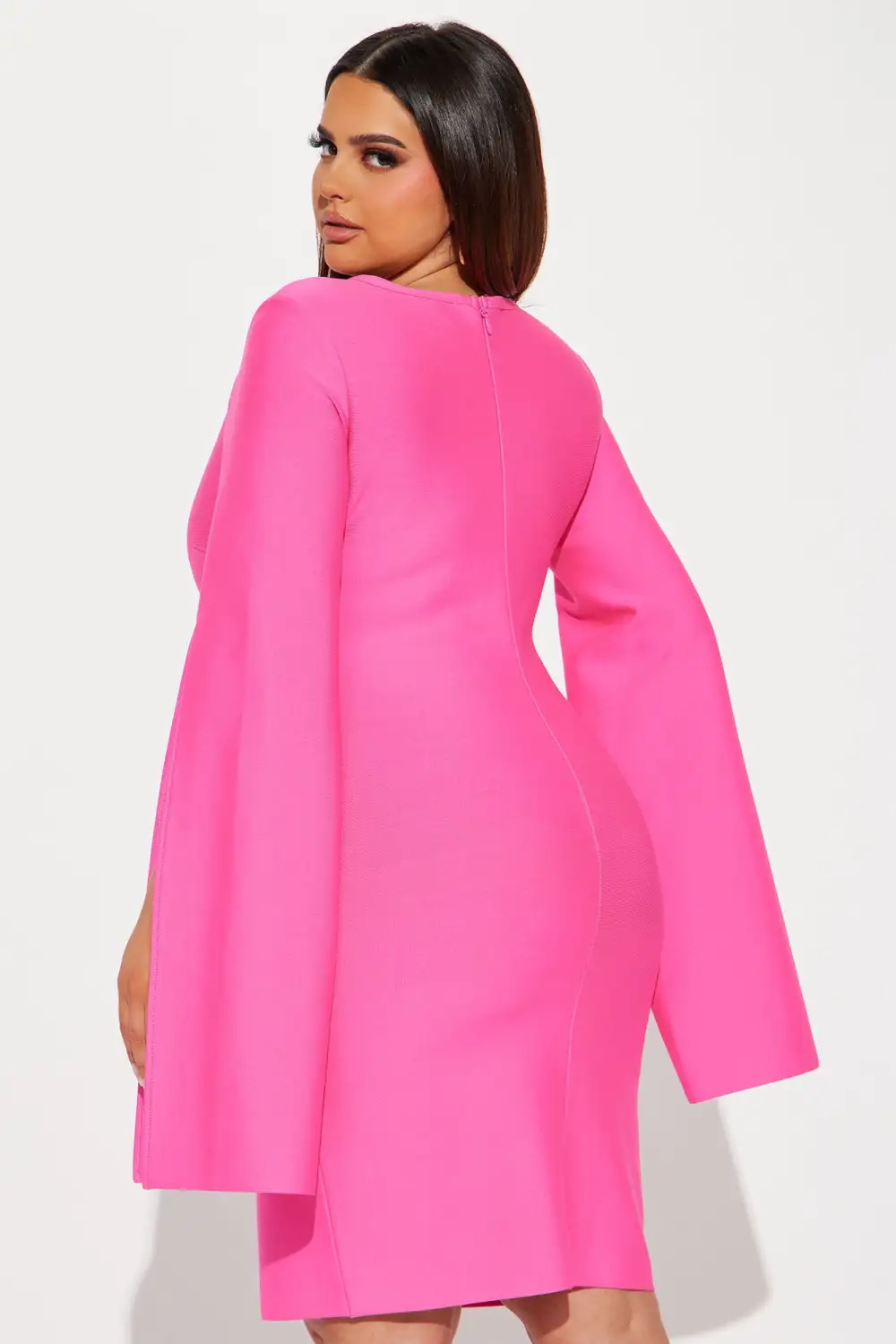 Hong Kong Bandage Midi Dress - Pink