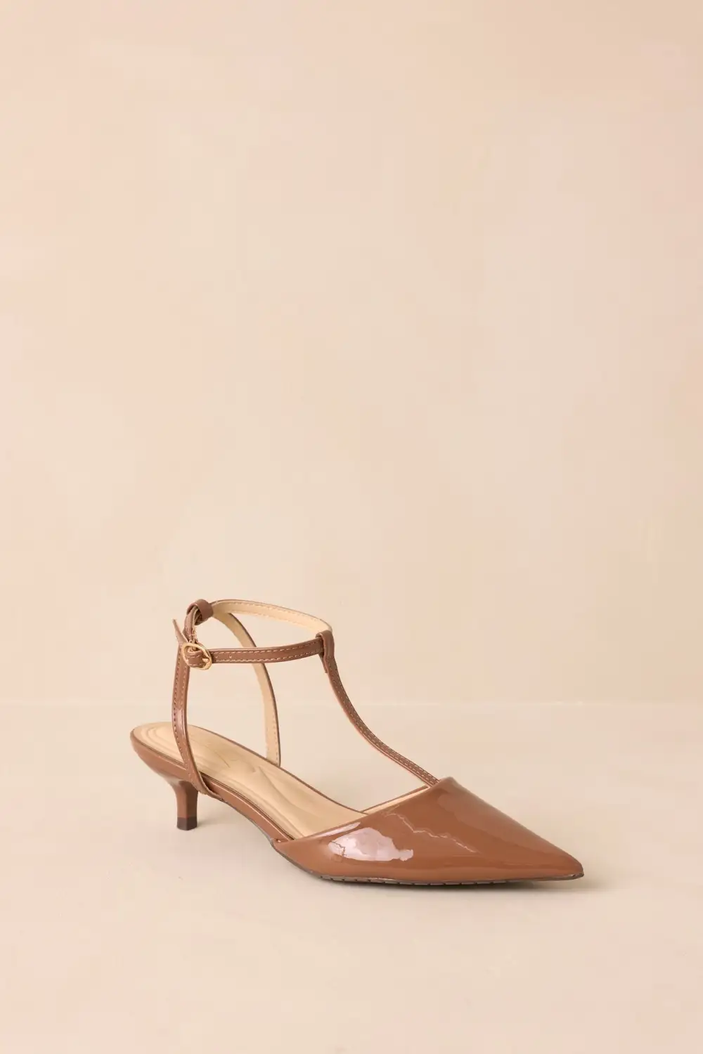 Layered Faux Leather Leather Heels