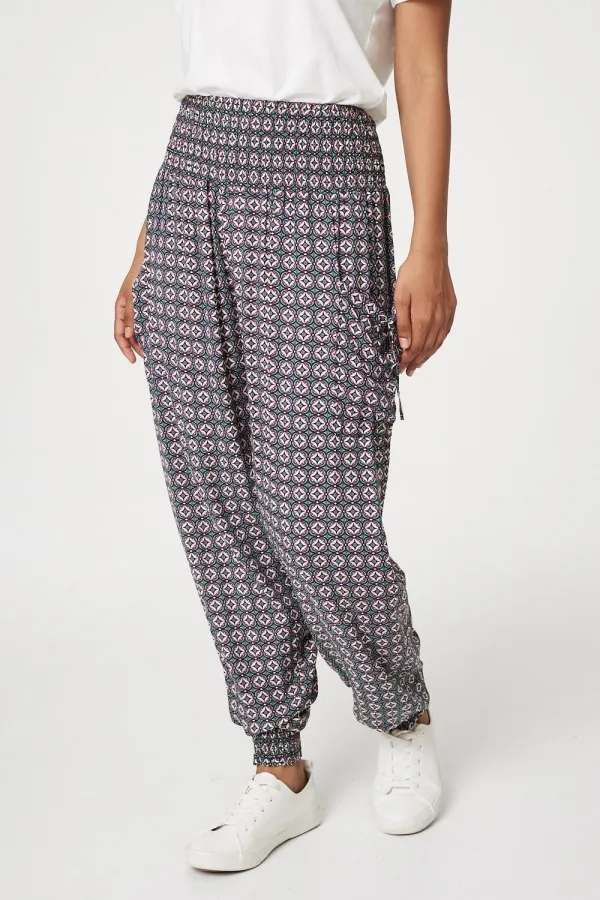 Loose Art Print Women's Harem Pants