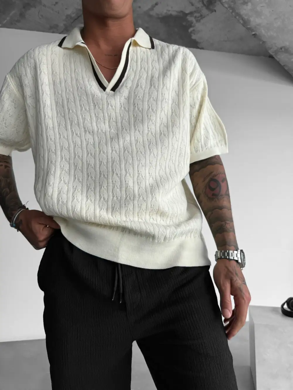 Relaxed Polo Collar T-Shirt