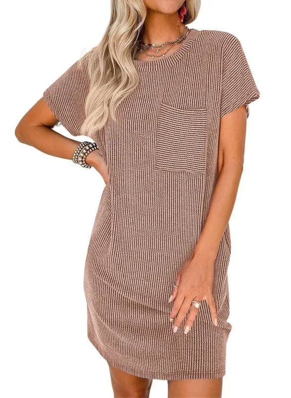 Casual T-Shirt Dress with Pockets