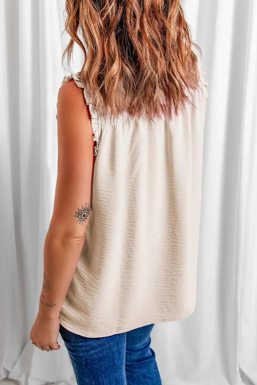 Frilled Tank Top Buttons