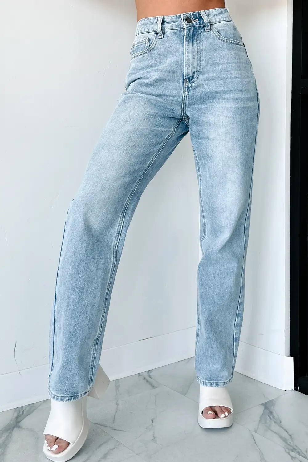 High Rise Straight Leg Jeans