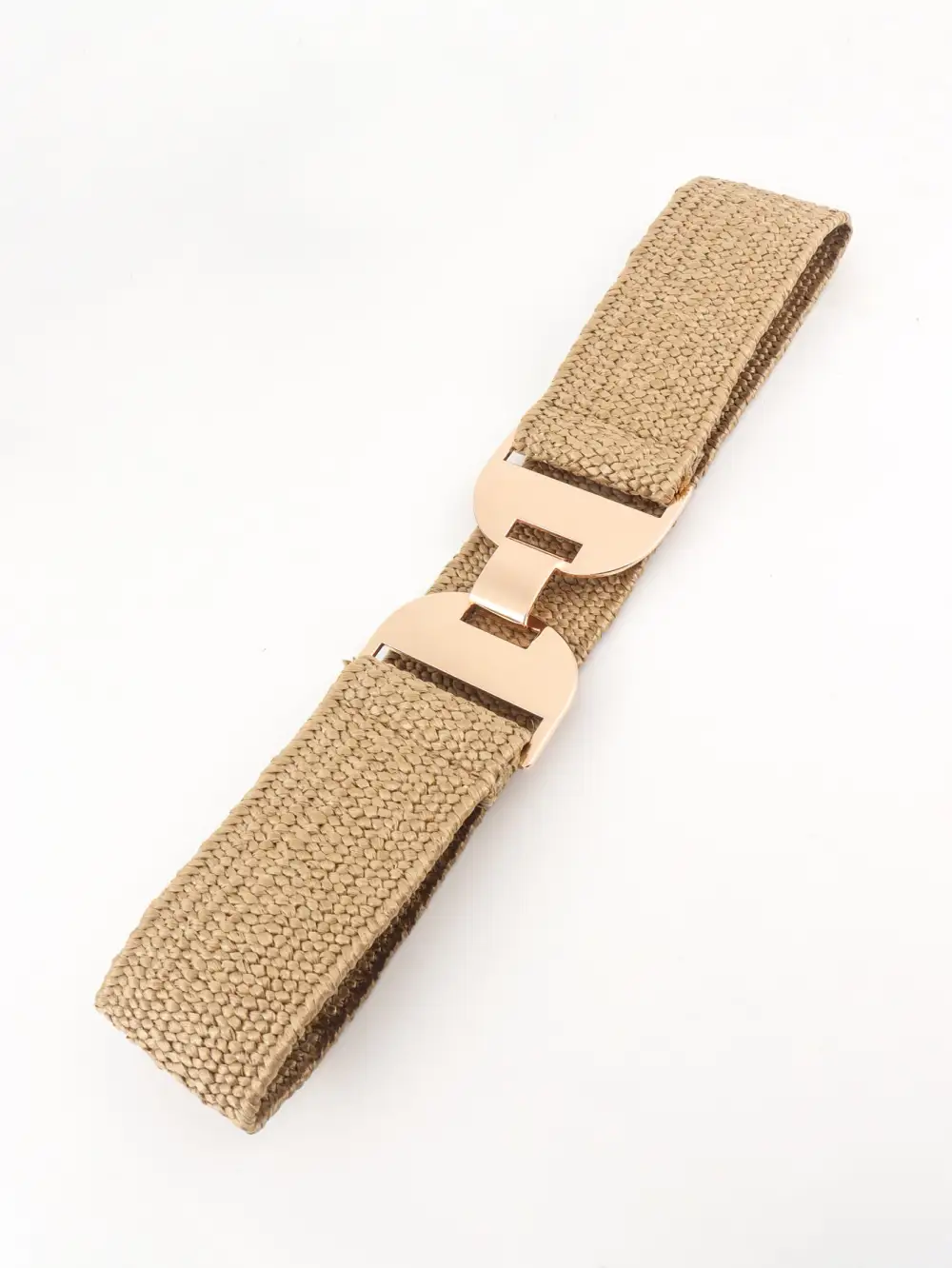 Textured Buckle Stretch Belt