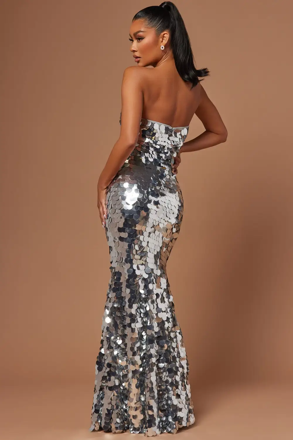 Aria Payette Gown - Silver