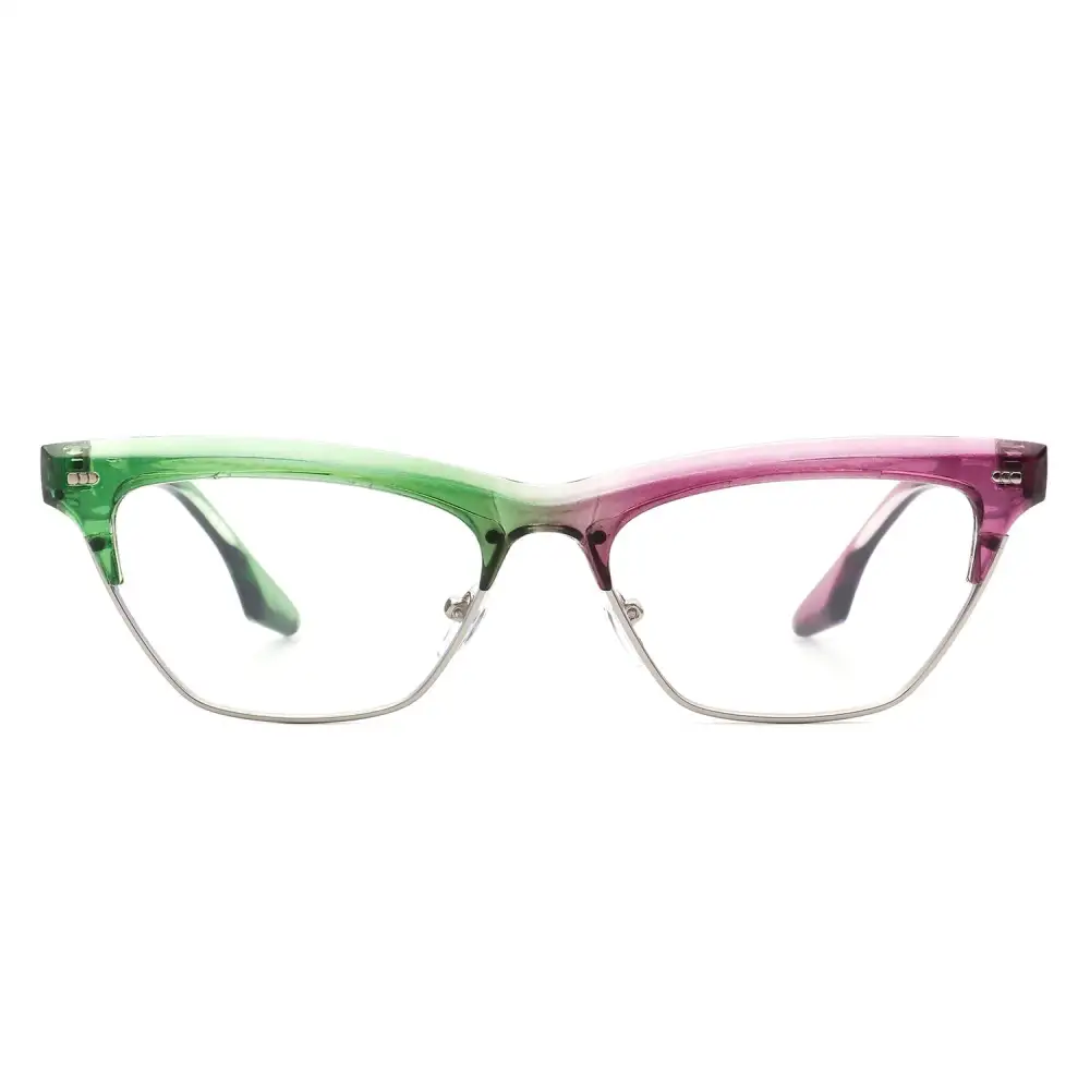 Polished Cat Eye Square Frame Sunglasses