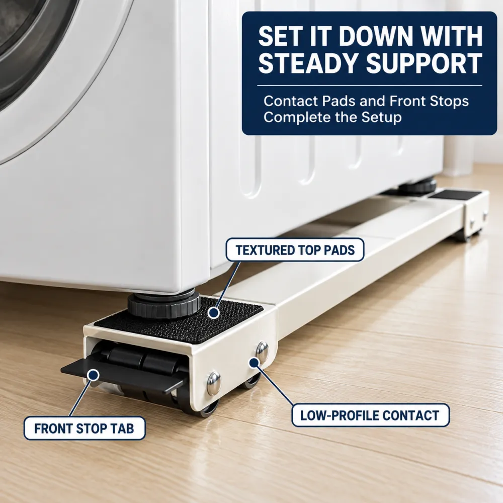 Washing Machine Base with Wheels, Refrigerator Stand with Rollers
