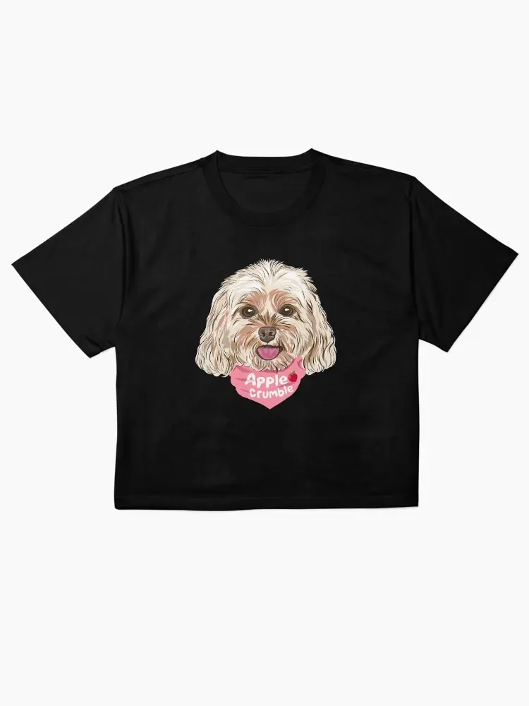 Dog Head Printed Women's Short Sleeved T-Shirt