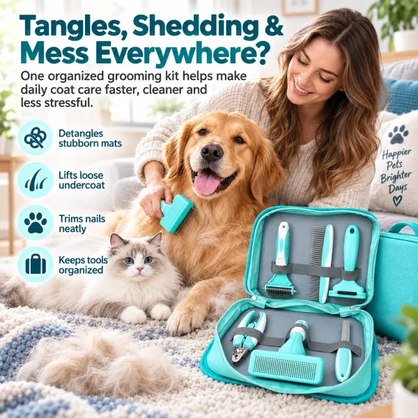 Pet Hair Remover Comb & Needle Comb