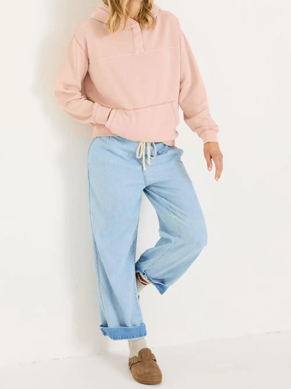 Bex Dusky Pink Bex Overhead 100% Cotton Hoodie