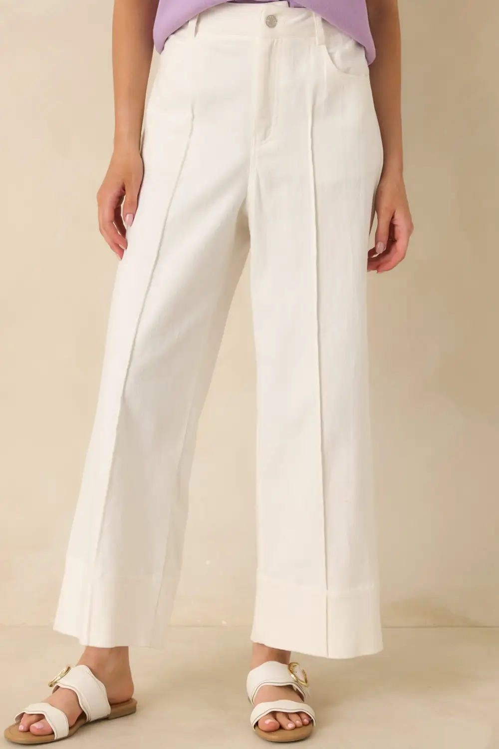 Cotton Wide Leg Casual Pants