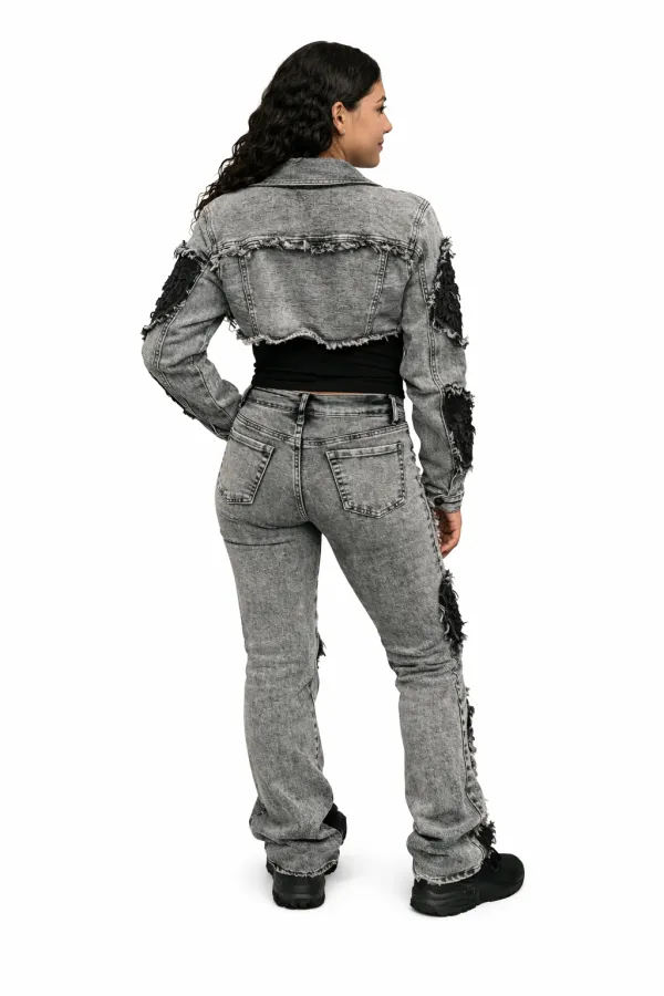 Everyday Patch Jean Women's Pants Set