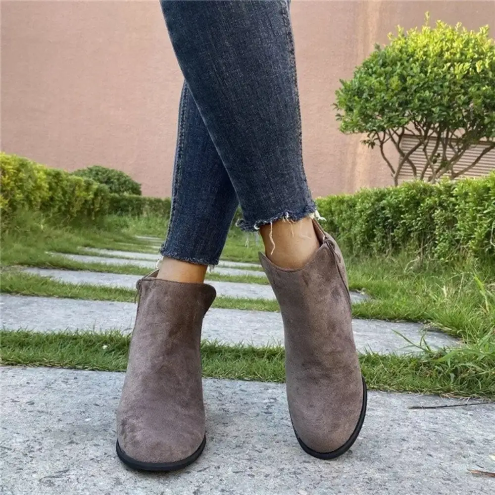 Side-Zip Wedge Boots