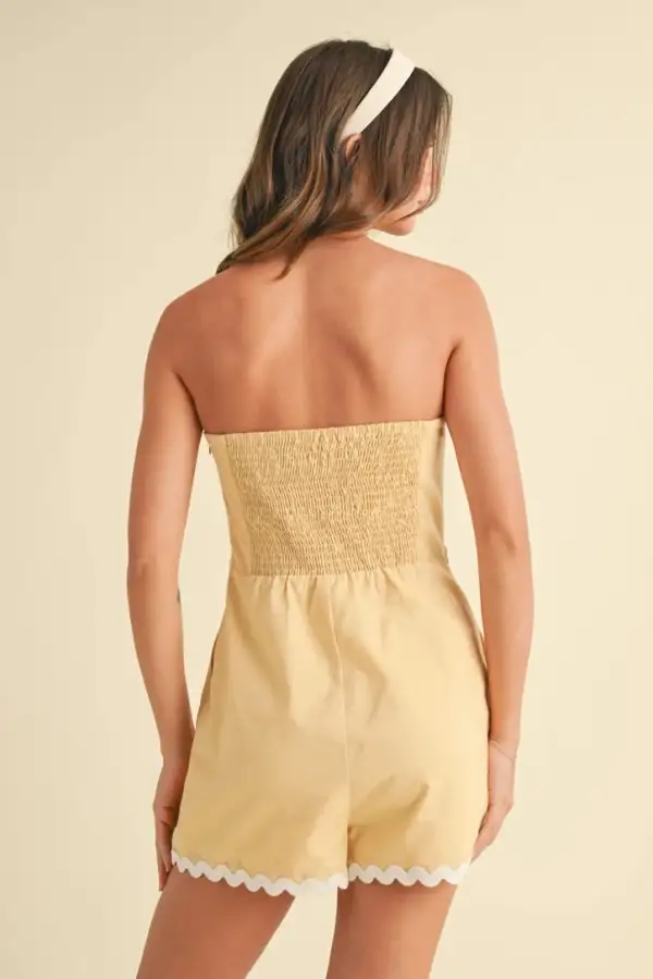 Roomy Linen Blend Cotton Blend Casual Romper