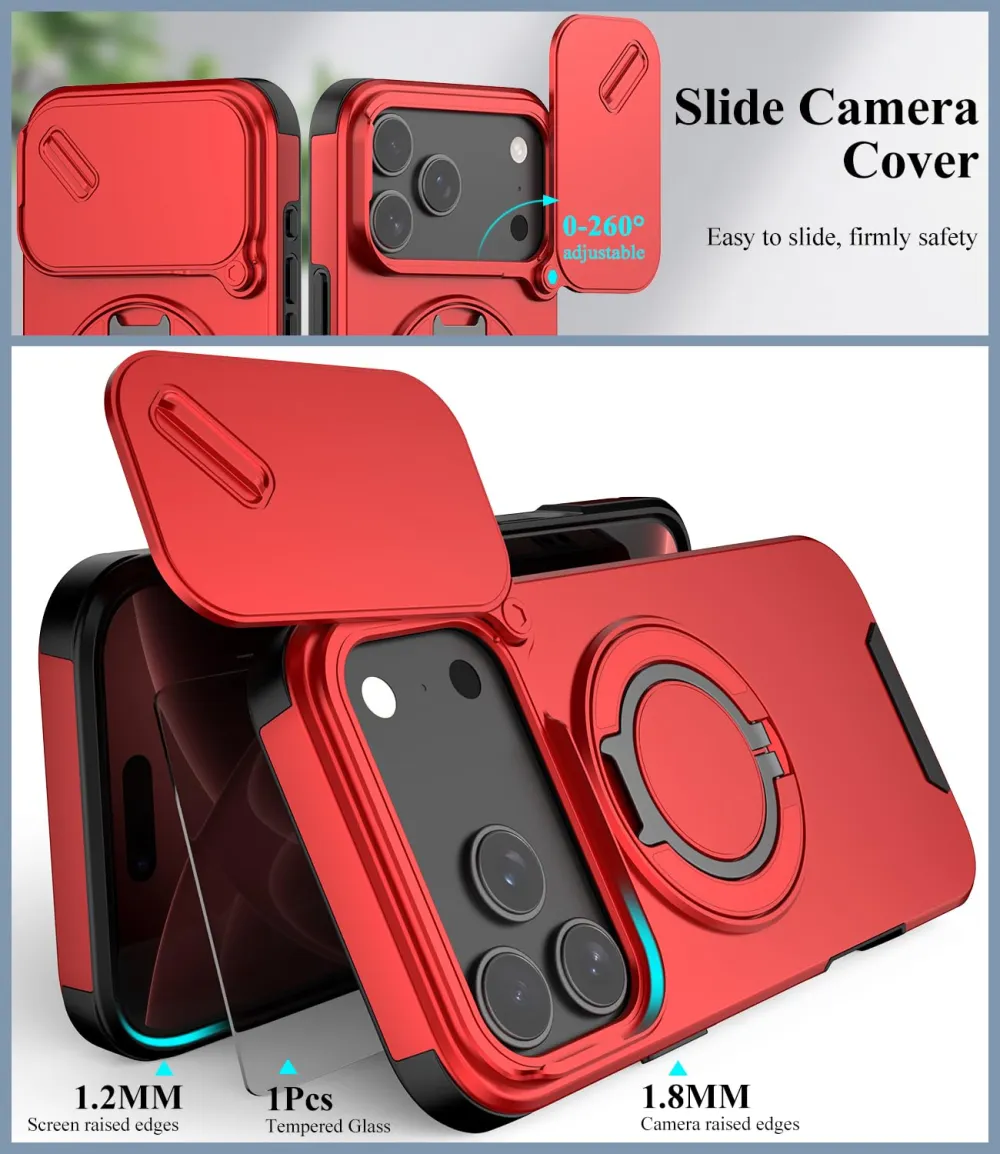 For iPhone 18 Pro Max LINK Phone Case Apple 15 Pro Sliding Window Stand Shockproof Protective Cover