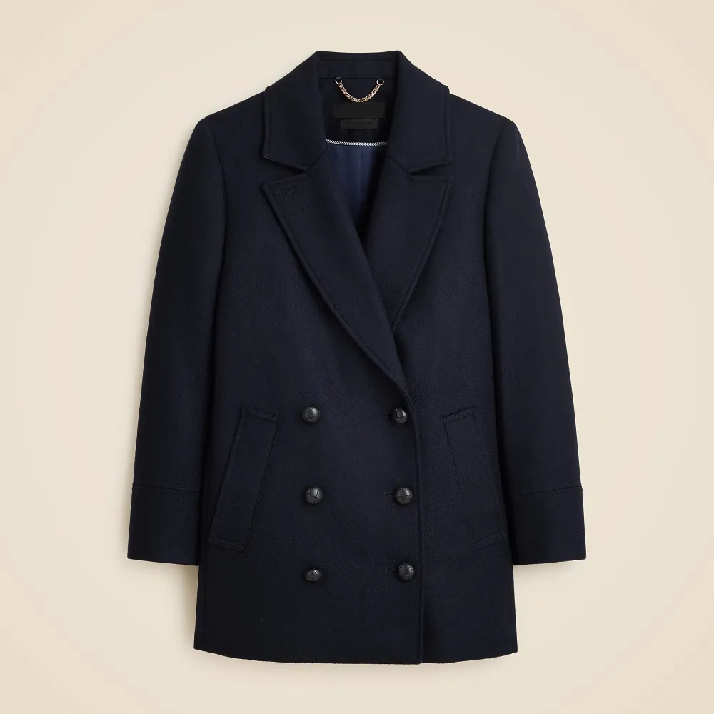 Peacoat Wool-Blend Melton Jackets