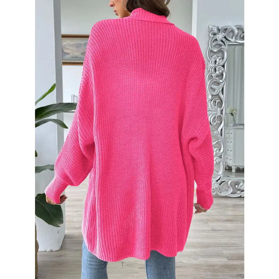 Open Front Long Sleeve Cardigan