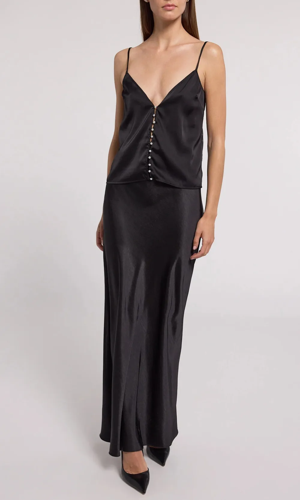 Luxe Satin Midi Skirt