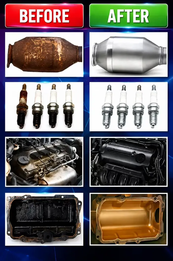Carbon removal ternary catalytic cleaning agent