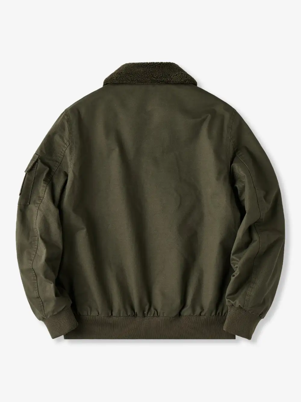 Men'S Fleece Lined Zip Front Bomber Jacket