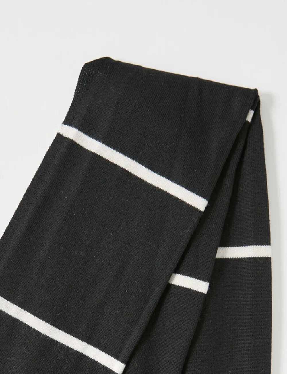 Niche Design Black Colorblock Wool Scarf