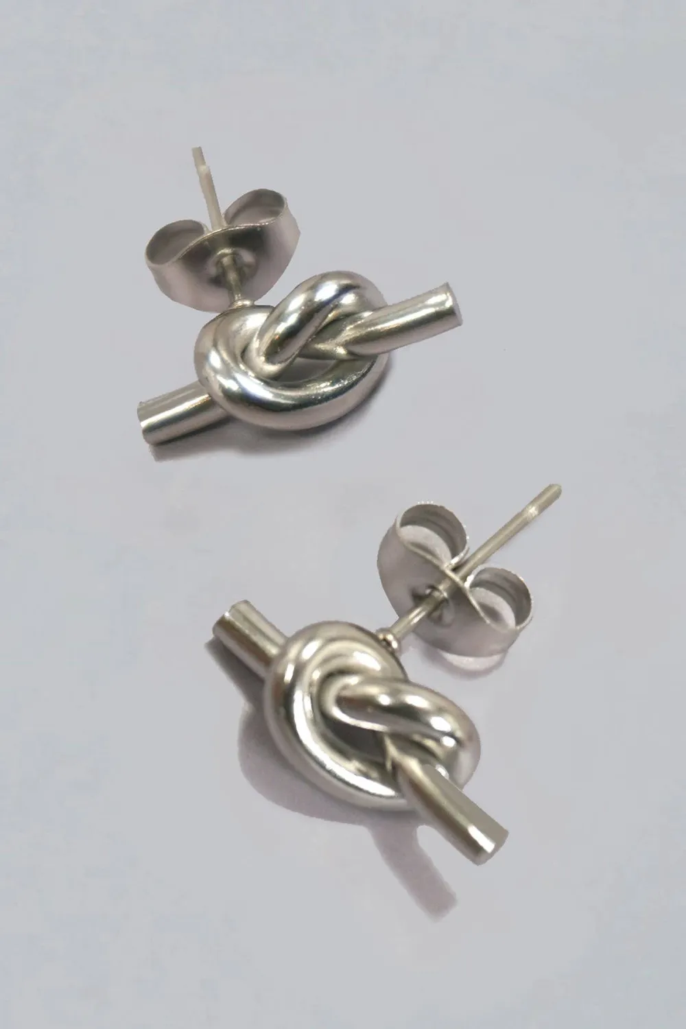 Stainless Knot Stud Earrings