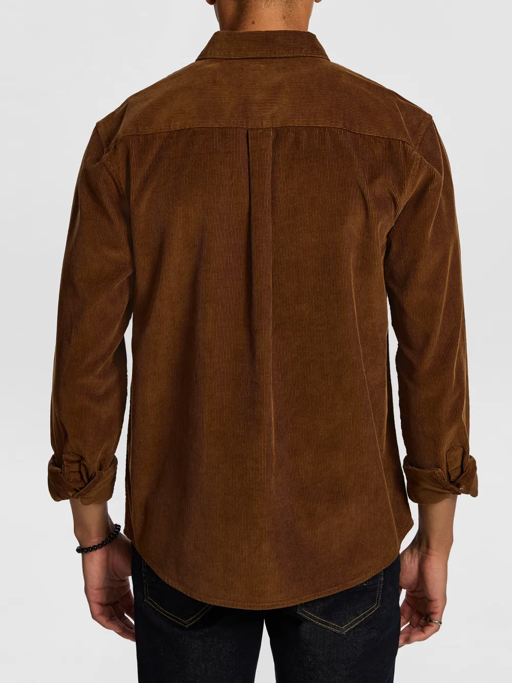 Brown Corduroy Long Sleeve Shirt