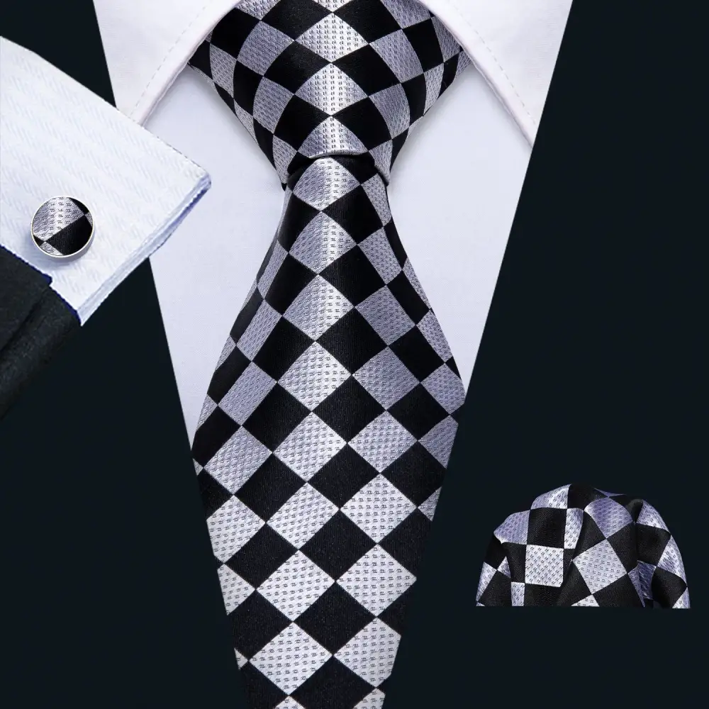 Modern Plaid Necktie Set