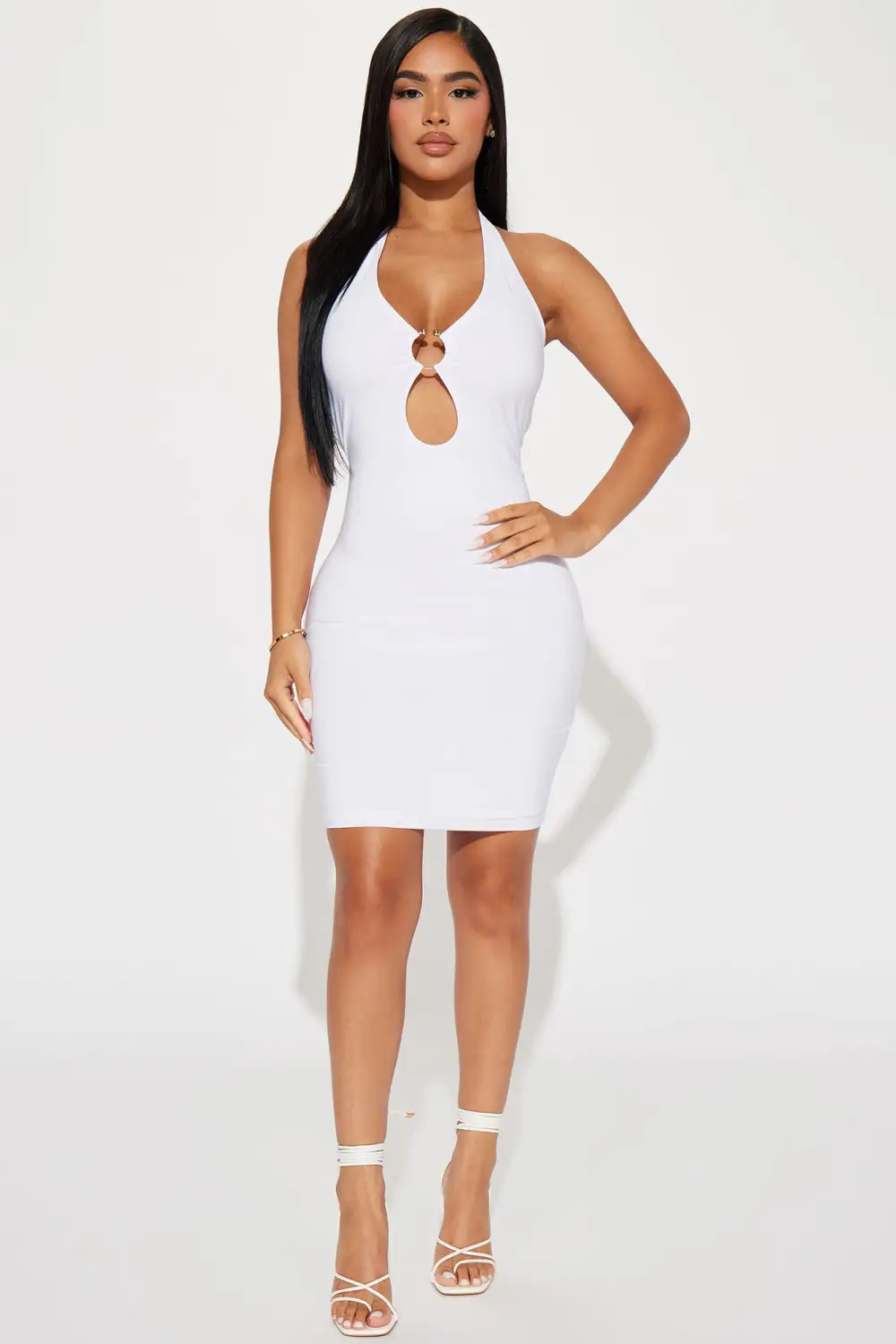 Shiree Halter Mini Dress - White