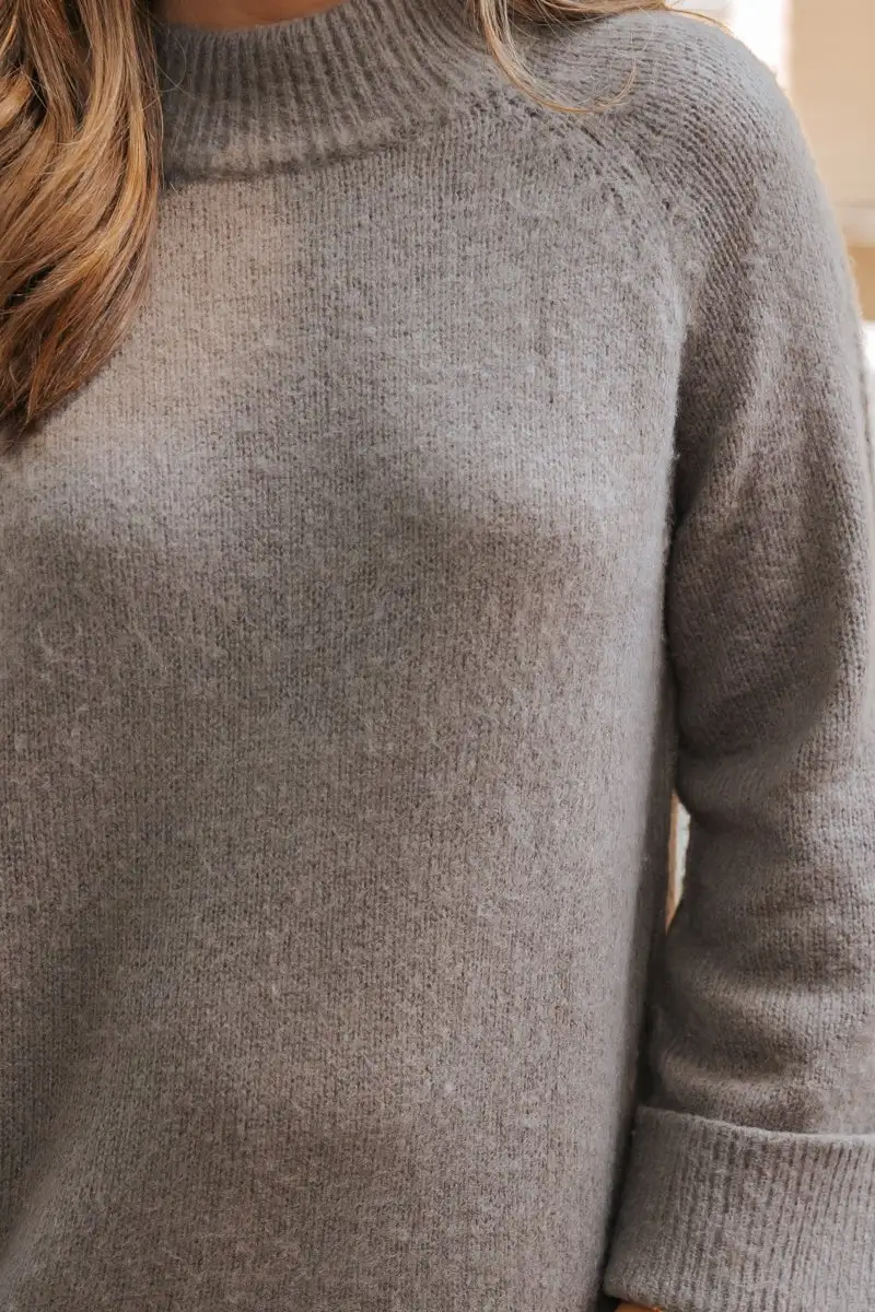 Falling For You Mocha Ribbed Sweater