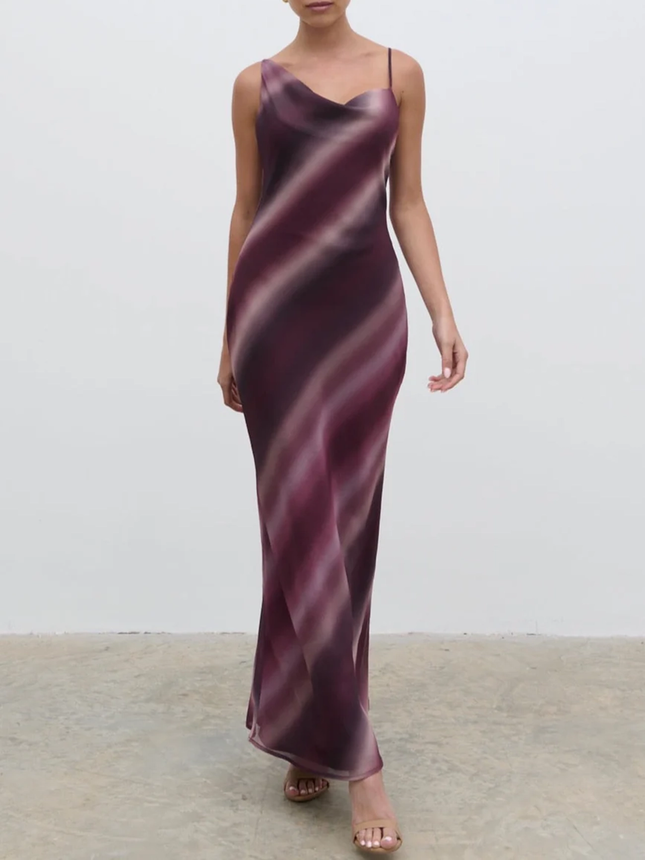 Asymmetric Cowl Maxi Dress