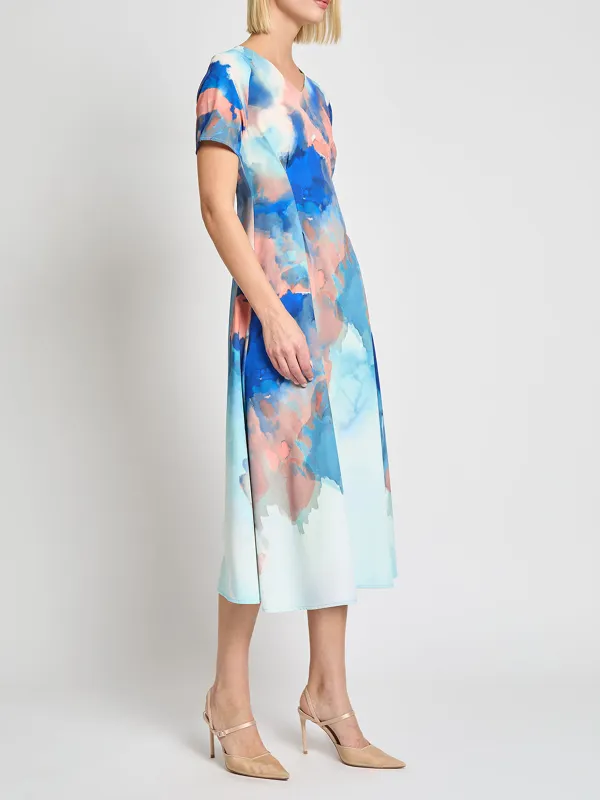 V-Neck Printed Dress
