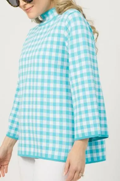 Relaxed Check Pattern Top