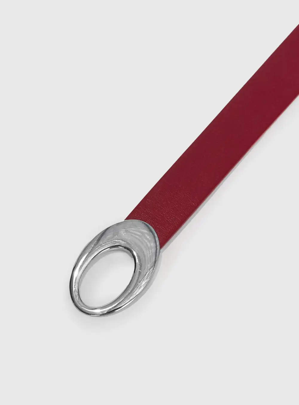 Simple Detail Buckle Faux Leather Belt