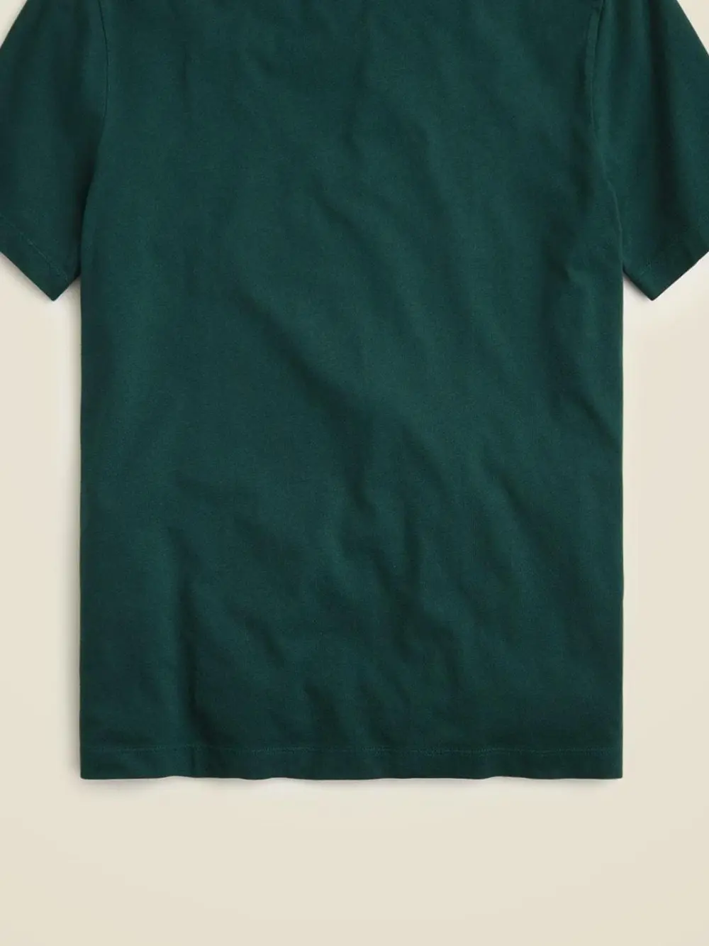 Forest Green Solid Color Crew Neck T-Shirt